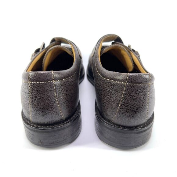 Cole Haan Mens Cap Toe Dress Shoes Single Strap Buckle Pebbled Brown Size 11 M main image 9